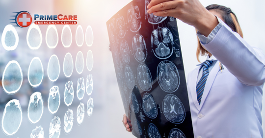 looking at a brain scan